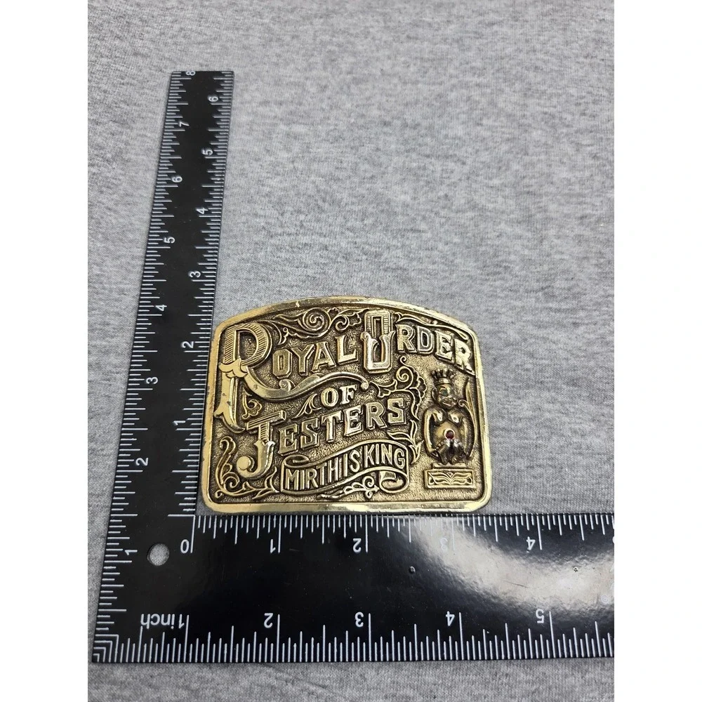 Royal Order of Jesters Masonic Freemason Heavy Belt Buckle Artunian Jewelers